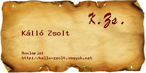 Kálló Zsolt névjegykártya